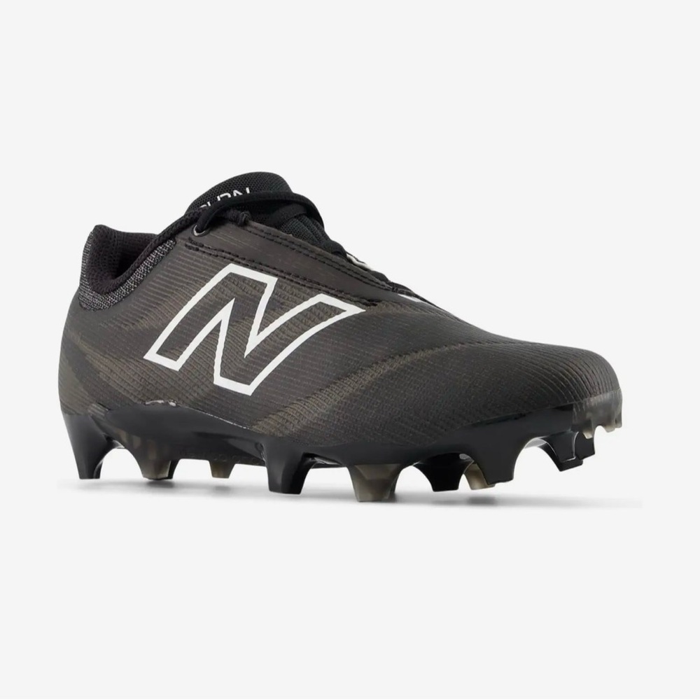 New Balance Black Soccer Lacrosse Cleat with White Logo